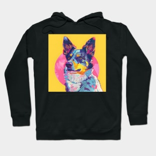 Retro Australian Cattle Dog: Pastel Pup Revival Hoodie